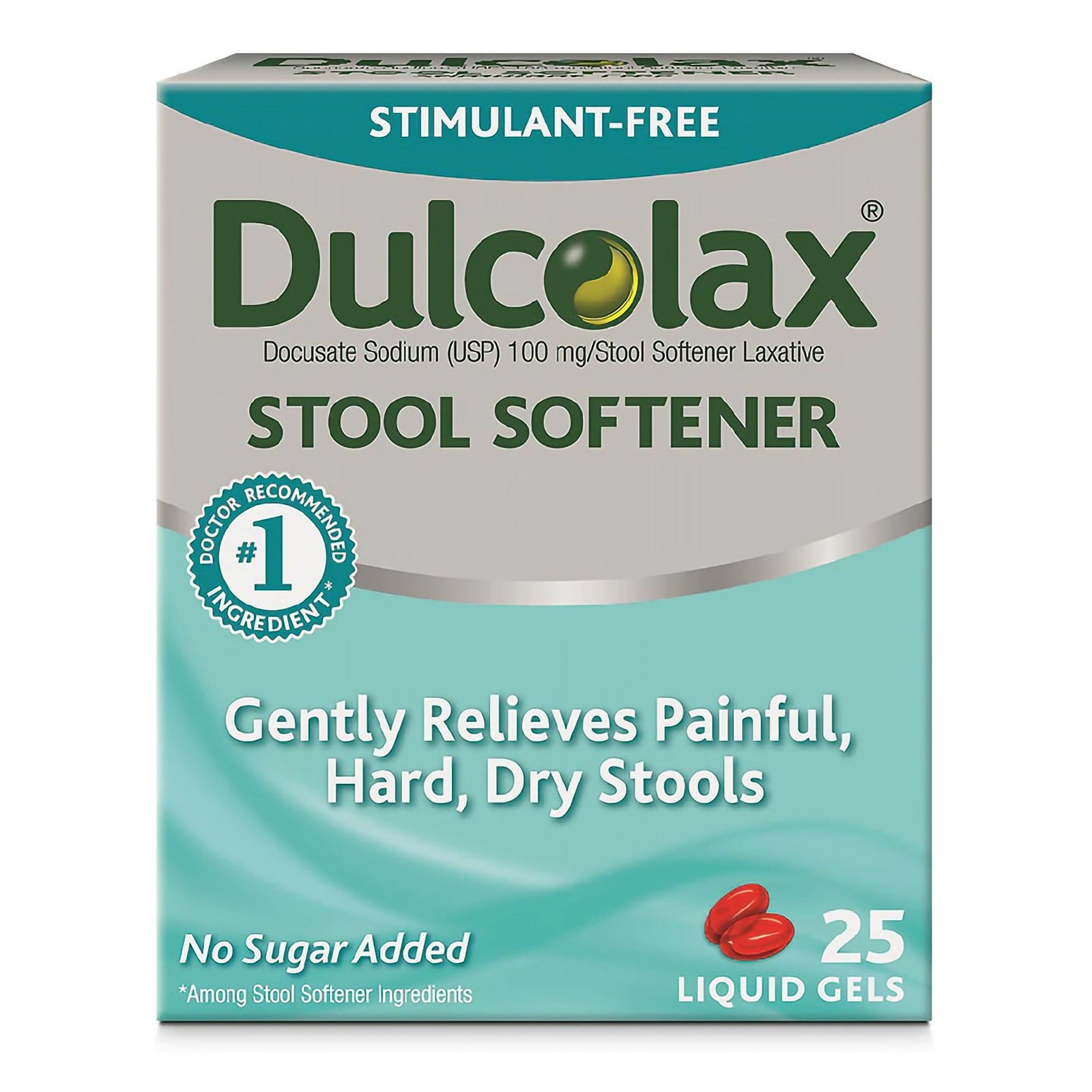 Dulcolax Stool Softener Gelcaps 100 mg, 25 Count