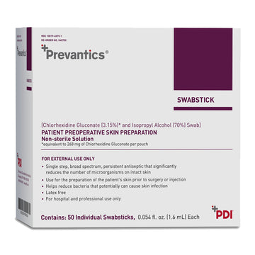 Prevantics® CHG/Isopropyl Alcohol Impregnated Swabstick