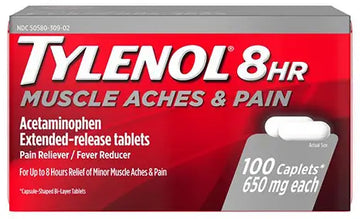 Tylenol 8 HR Muscle Aches and Pain Caplets, 100 ct