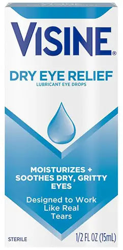 Visine Tears Dry Eye Relief Lubricant Eye Drops, 0.5 fl oz