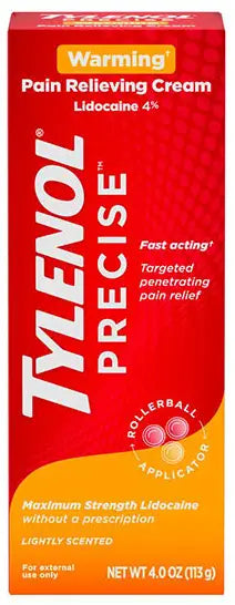 Tylenol Precise Warming Pain Relief Cream with 4% Lidocaine, 4 oz
