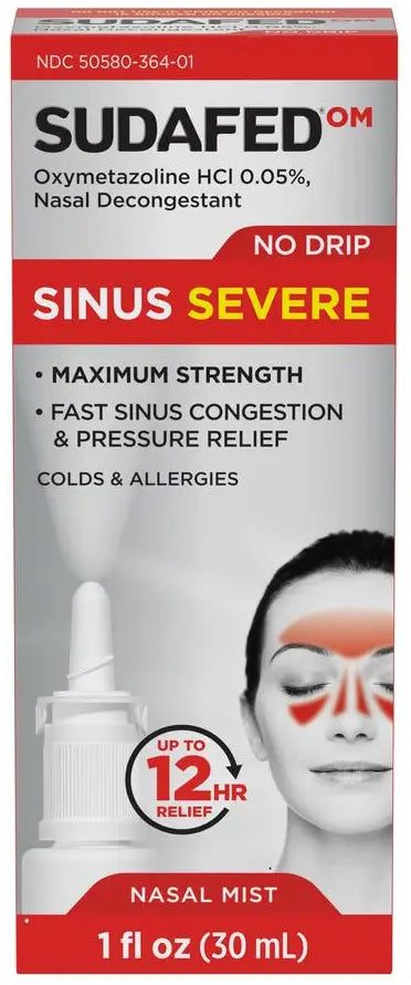Sudafed Sinus Severe No Drip Nasal Spray 1 oz