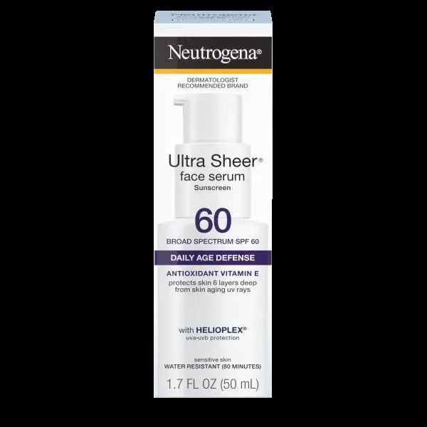 Neutrogena Ultra Sheer Face Serum SPF 60, 1.7 Oz