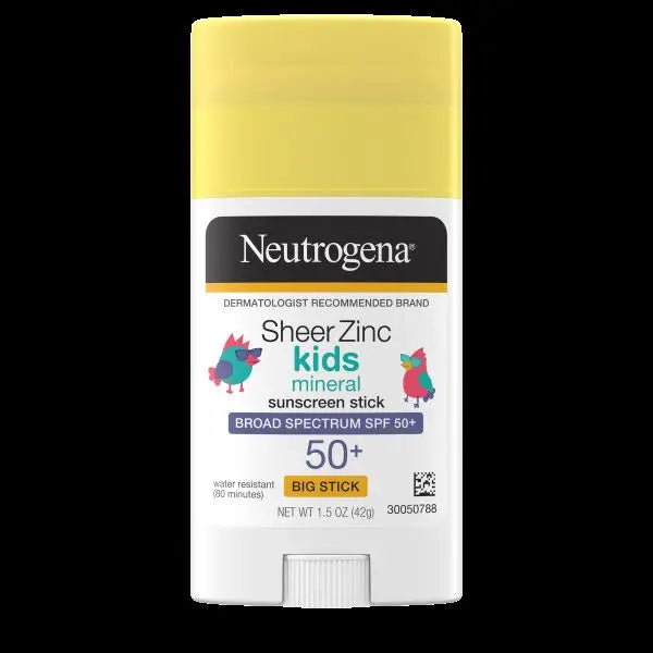 Neutrogena Sheer Zinc Kids Mineral Sunscreen Stick SPF 50+ 1.5 oz