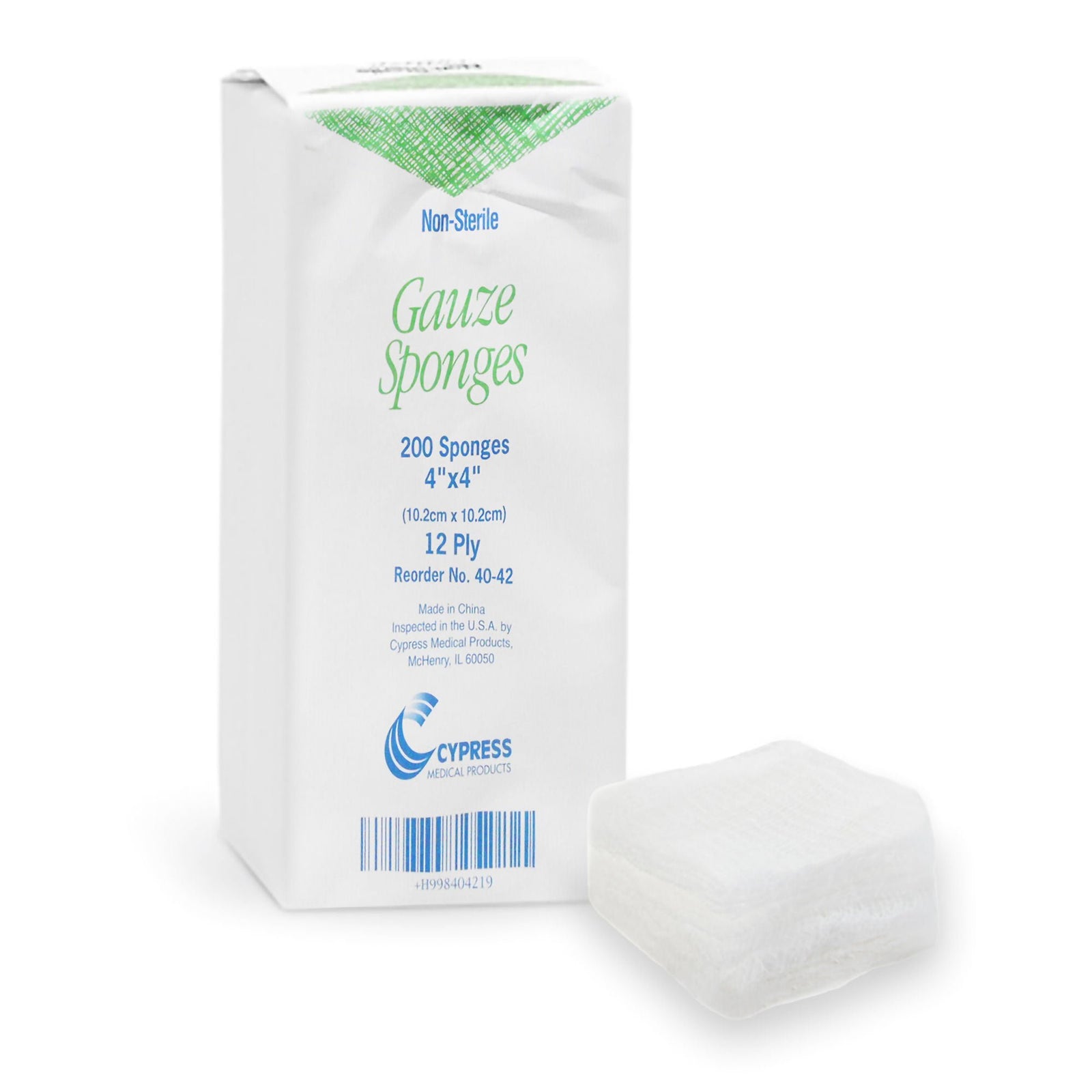 McKesson Gauze Sponge, 12-Ply, 4 x 4 Inch, Nonsterile