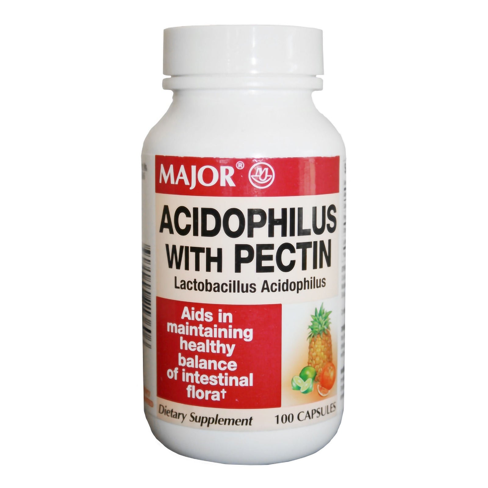 Major Acidophilus with Pectin Capsules, 100 Count