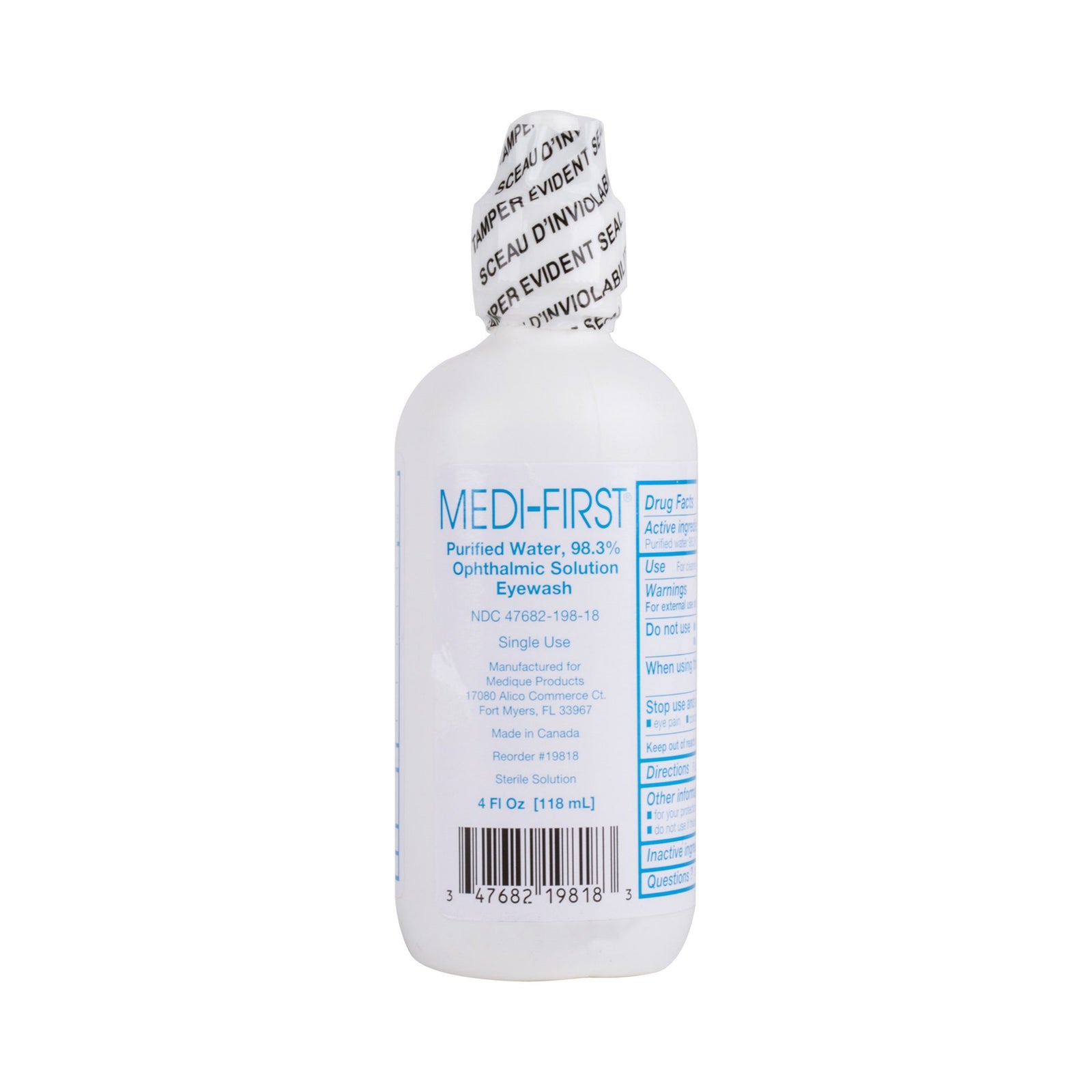 Medi-First® Sodium Chloride Eyewash Solution 4 oz. Bottle
