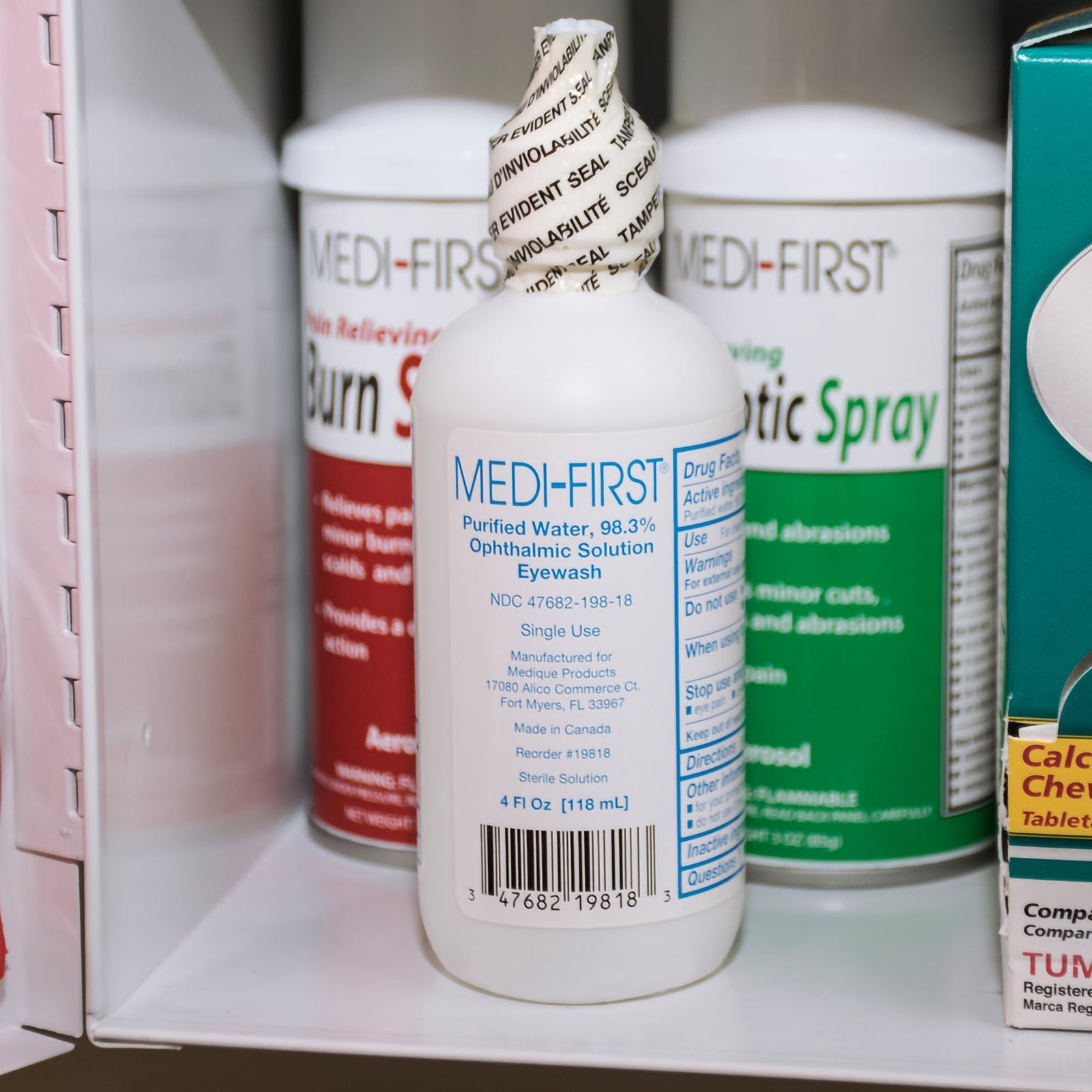 Medi-First® Sodium Chloride Eyewash Solution 4 oz. Bottle