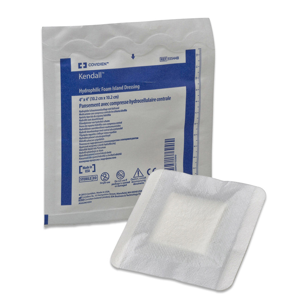 Kendall Plus Foam Dressing 8x8 Inch