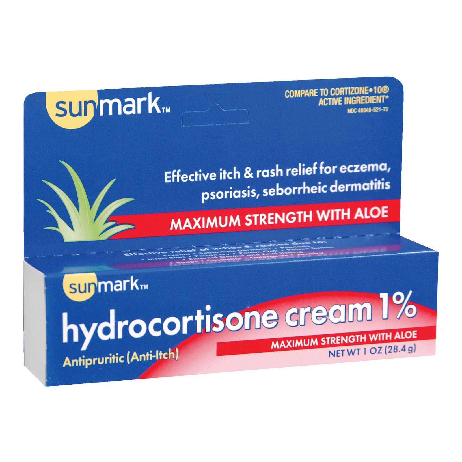 sunmark Hydrocortisone Cream 1% with Aloe, 1 oz