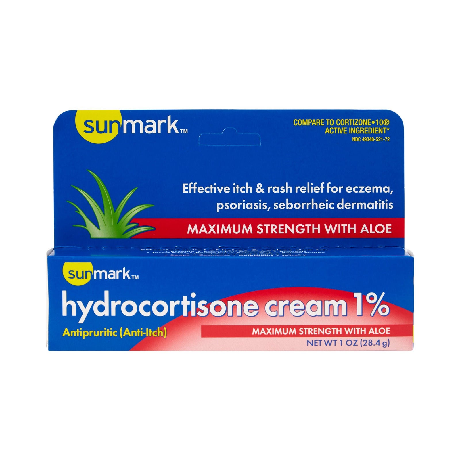 sunmark Hydrocortisone Cream 1% with Aloe, 1 oz
