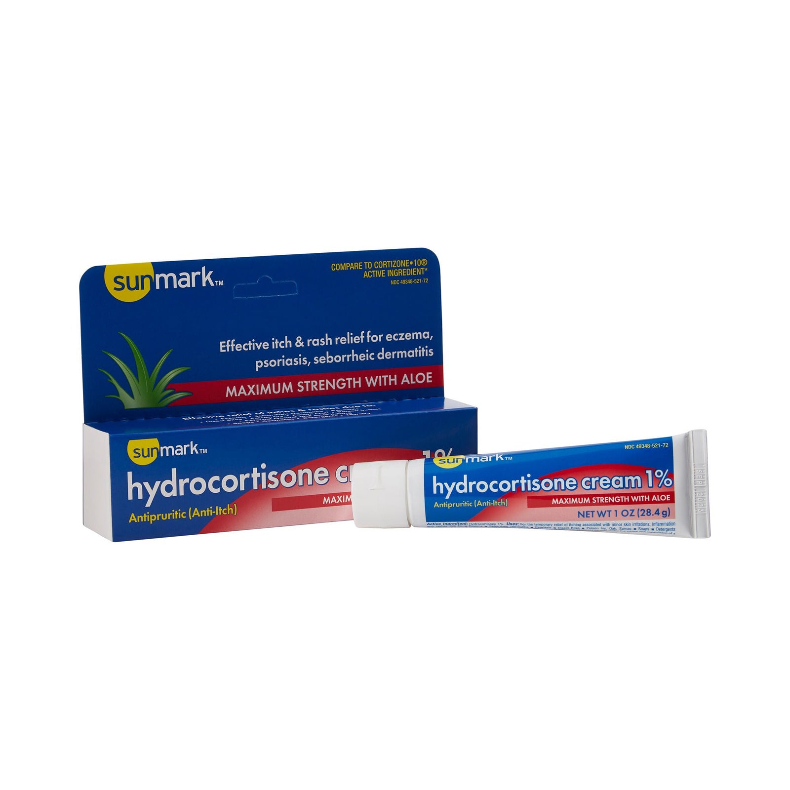 sunmark Hydrocortisone Cream 1% with Aloe, 1 oz