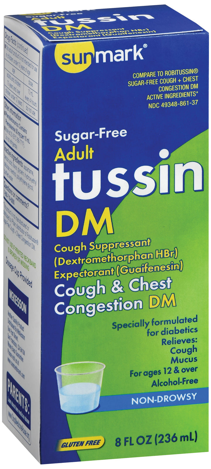 McKesson Tussin SF Cough Syrup, 8 oz