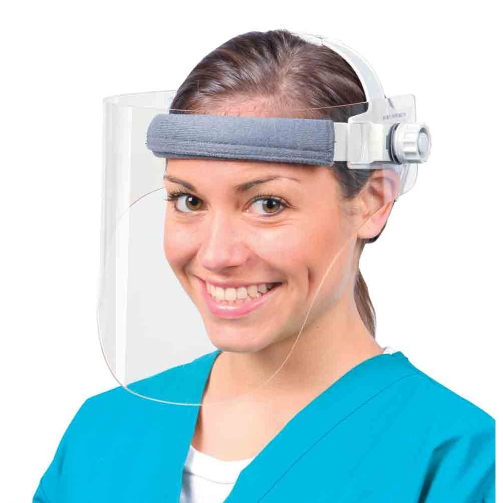 Lead Impregnated Wraparound Face Shield - One Size Fits Most
