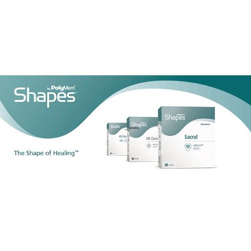 PolyMem Shapes Oval Foam Dressing with Border 2 x 3 Inch