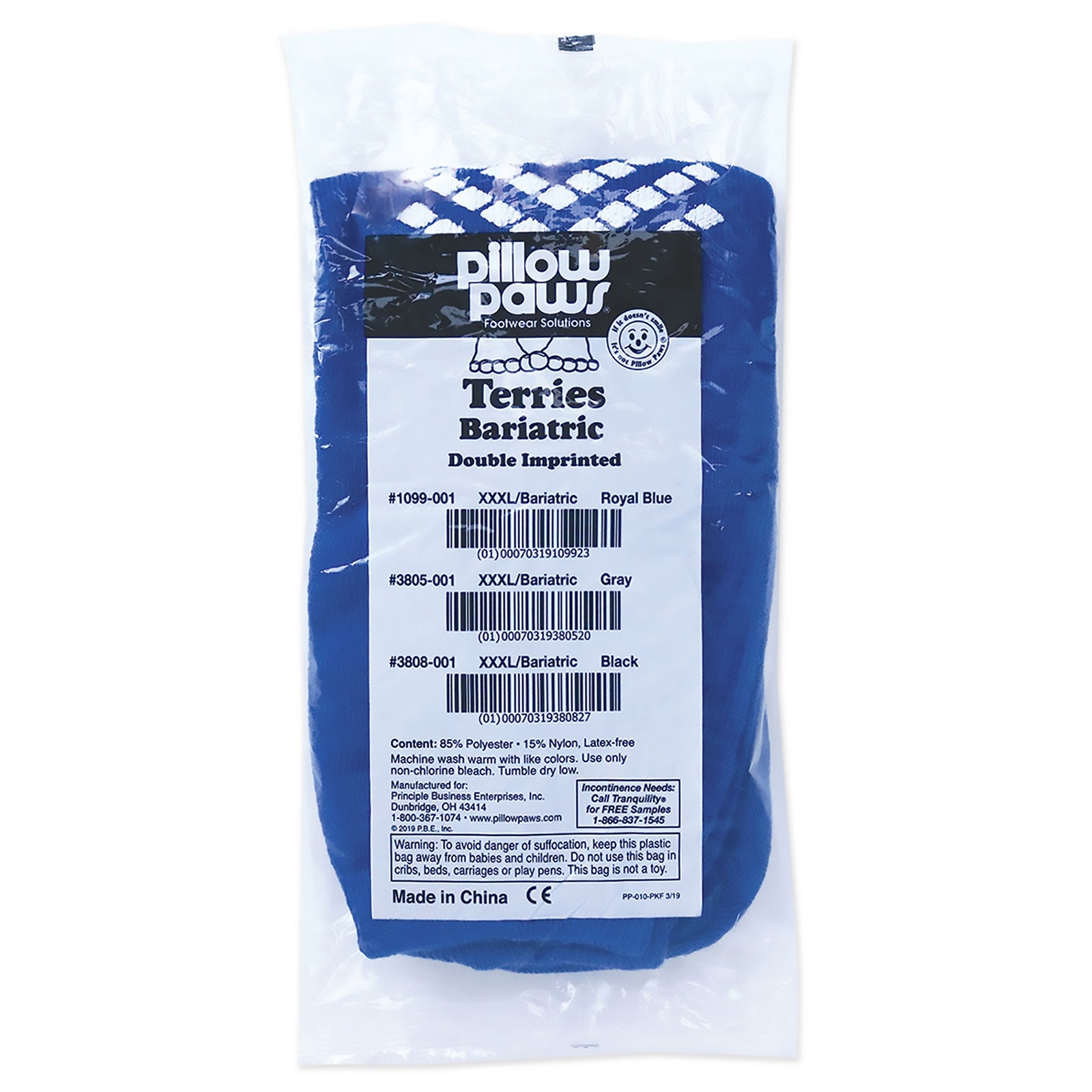 PRINCIPLE BUSINE Pillow Paws 360 Slipper Socks