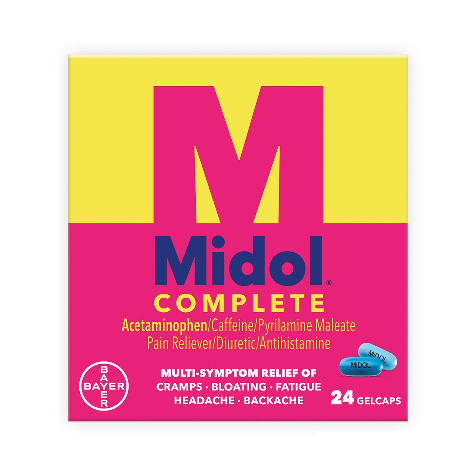 Midol Complete Menstrual Pain Relief Gelcaps 24 Count