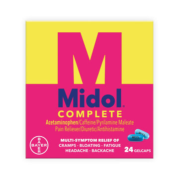 Midol Complete Menstrual Pain Relief Gelcaps 24 Count