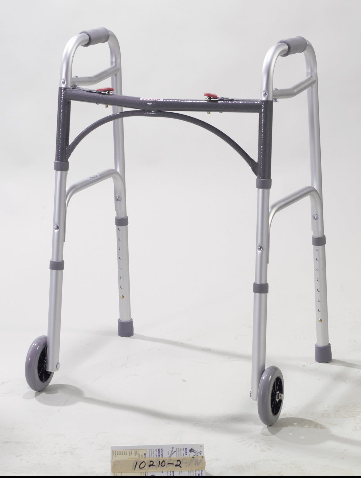 Drive Folding Two Button Adult Walker with 5-Inch Wheels