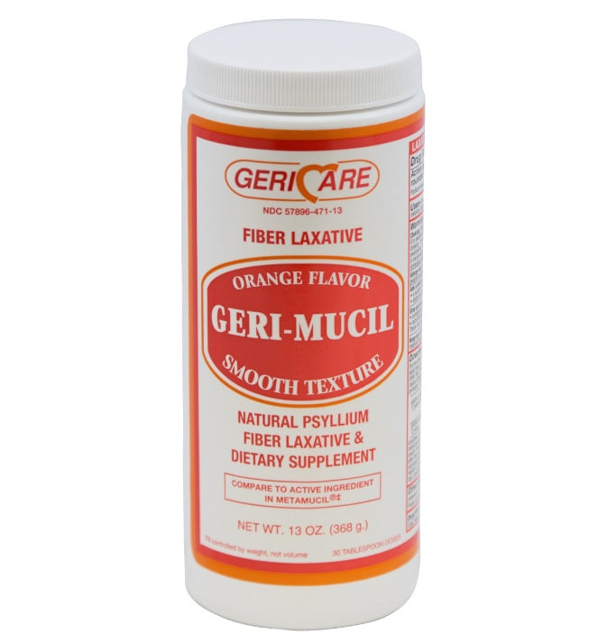 Geri-Care Orange Flavor Psyllium Husk Powder 13 oz
