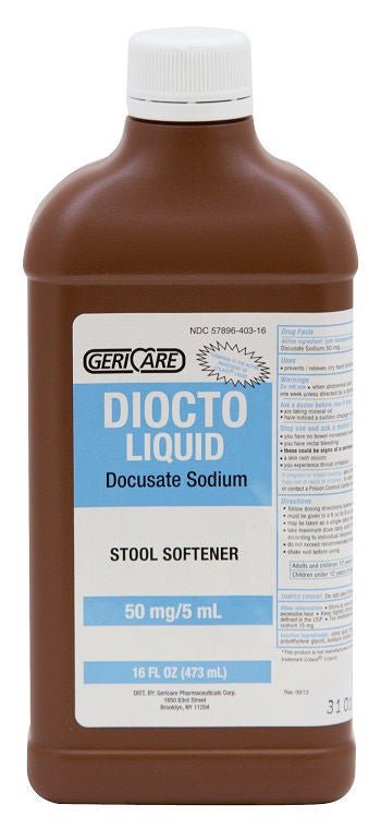 Geri-Care Diocto Docusate Liquid, 50 mg/5 mL, 473 mL