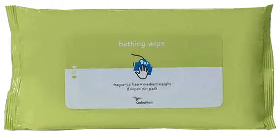 Cardinal Health Bath Wipe - Medium, Fragrance Free (Pack of 8)