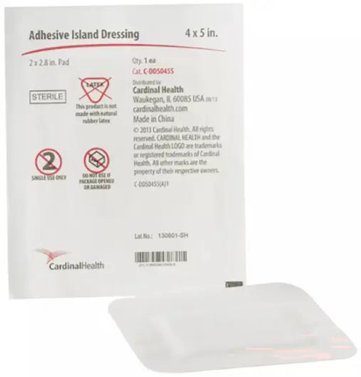 Cardinal Health Adhesive Island Dressing, Sterile