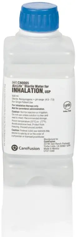 Salter Labs AirLife Prefilled Nebulizer Sterile Water 500mL