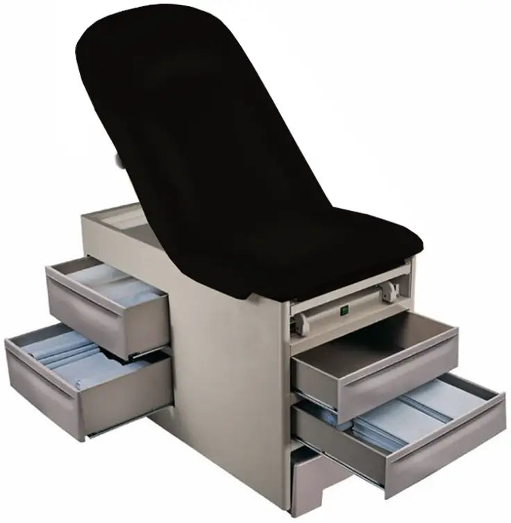 Cardinal Health Exam Table with Pelvic Tilt and Drawer Warmer, 500 lb Capacity, Black