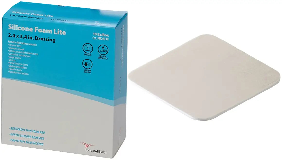 Cardinal Health Kendall Silicone Non-Bordered Lite Foam Dressing