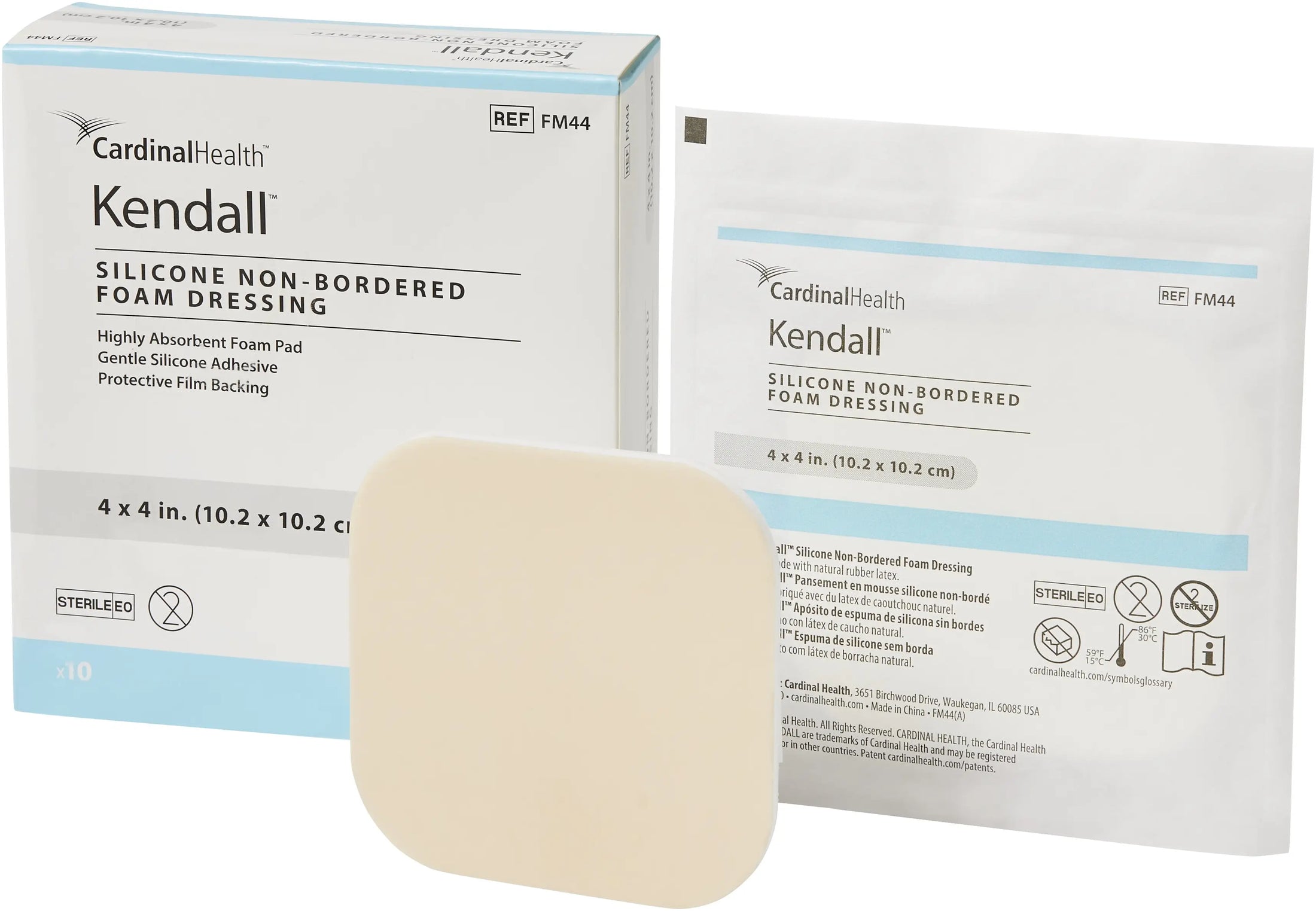 Cardinal Health Silicone Non-Bordered Foam Dressing