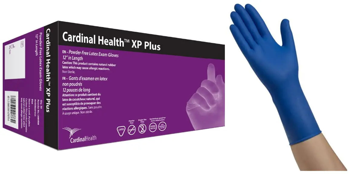 Cardinal Health XP Plus Non-Sterile Powder-Free Latex Exam Gloves, Small