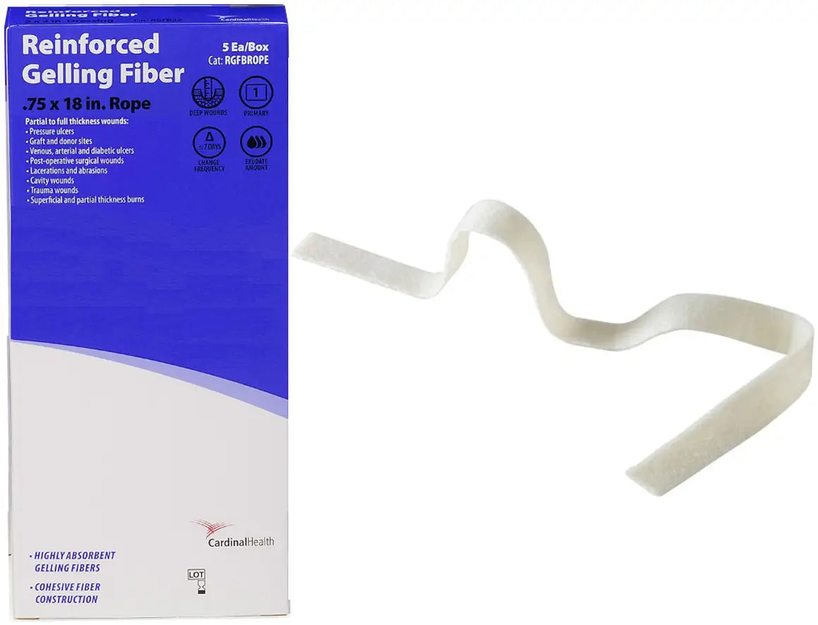 Cardinal Health Reinforced Gelling Fiber, 0.75 in x 18 in Rope