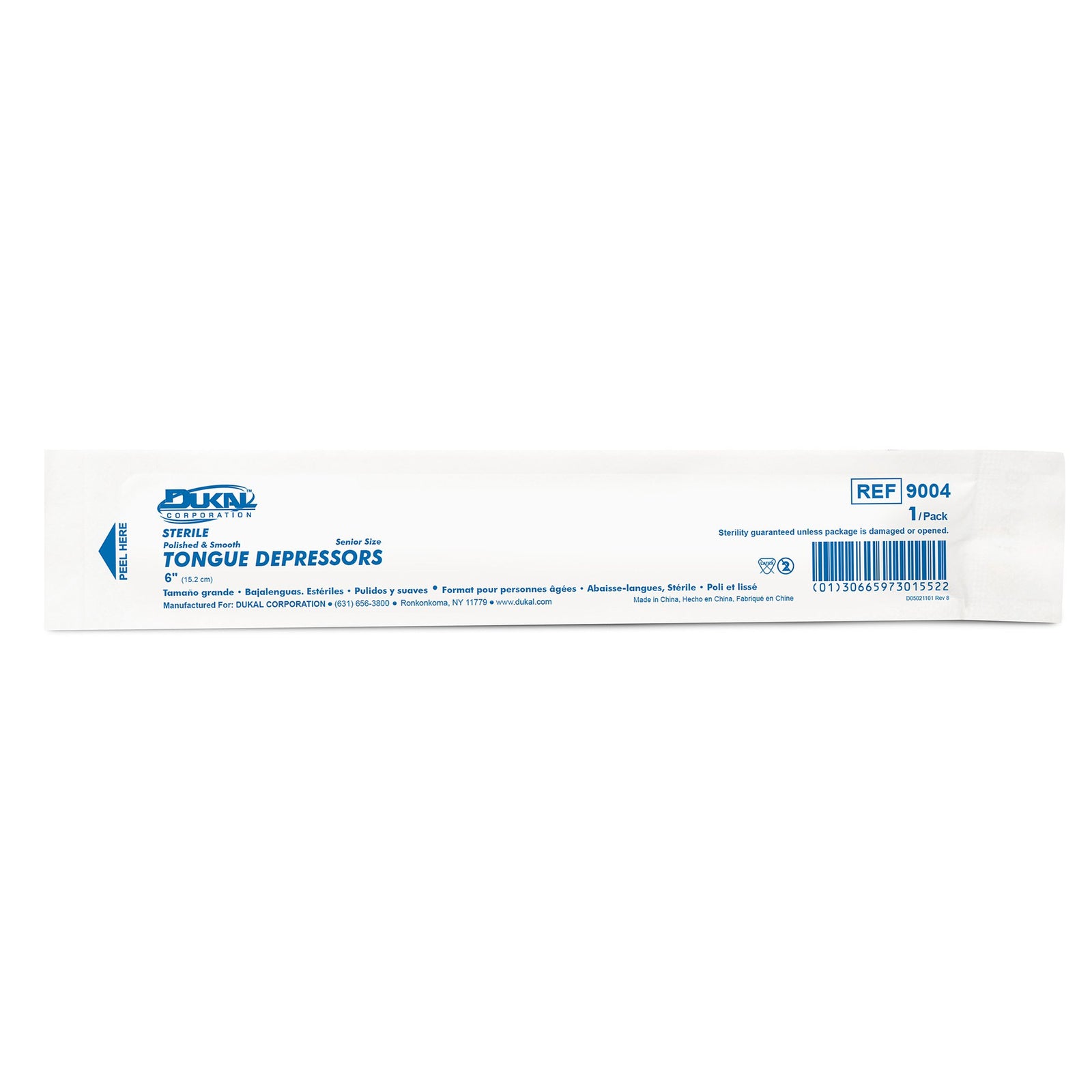 DUKAL CORP. Tongue Depressor, 6 Inch, Sterile