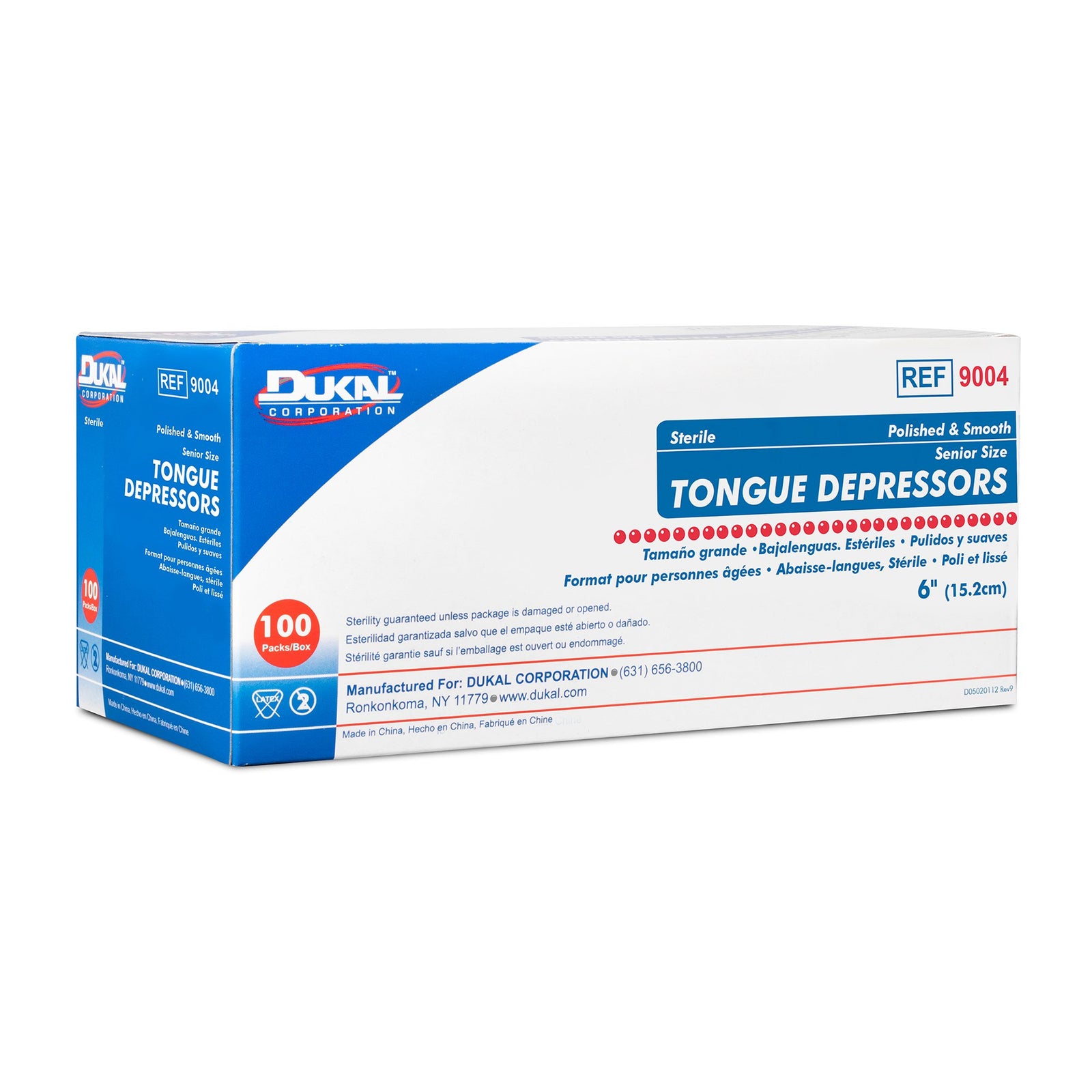 DUKAL CORP. Tongue Depressor, 6 Inch, Sterile