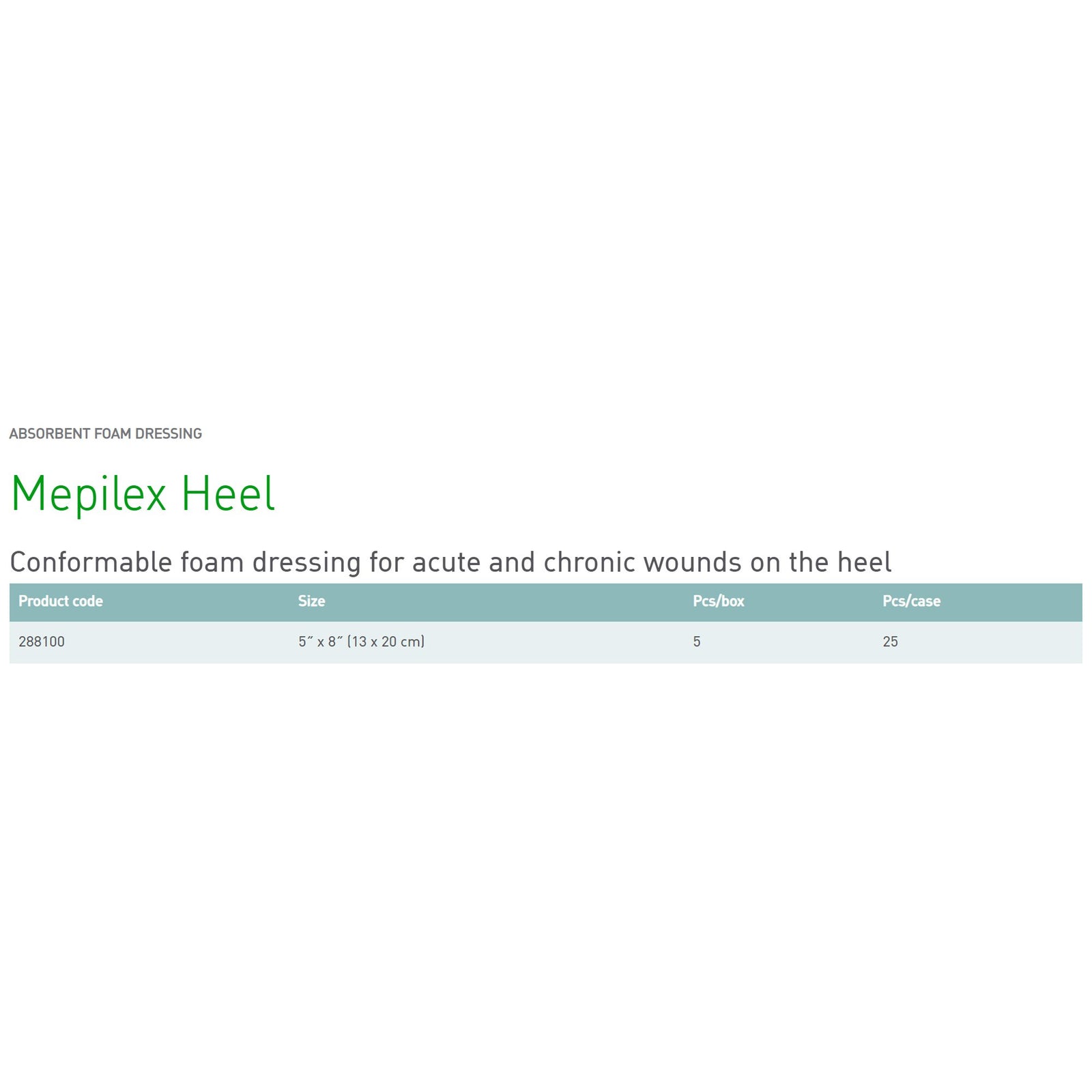 Mepilex Heel Foam Dressing
