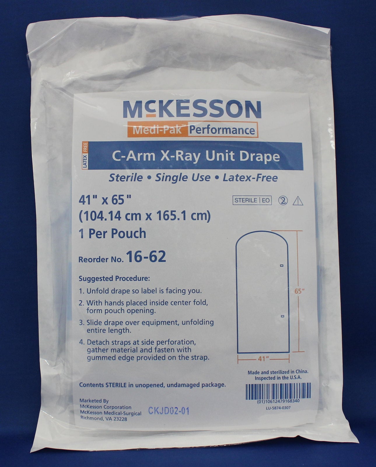 McKesson Mobile X-Ray Drape 41 x 65 Inch