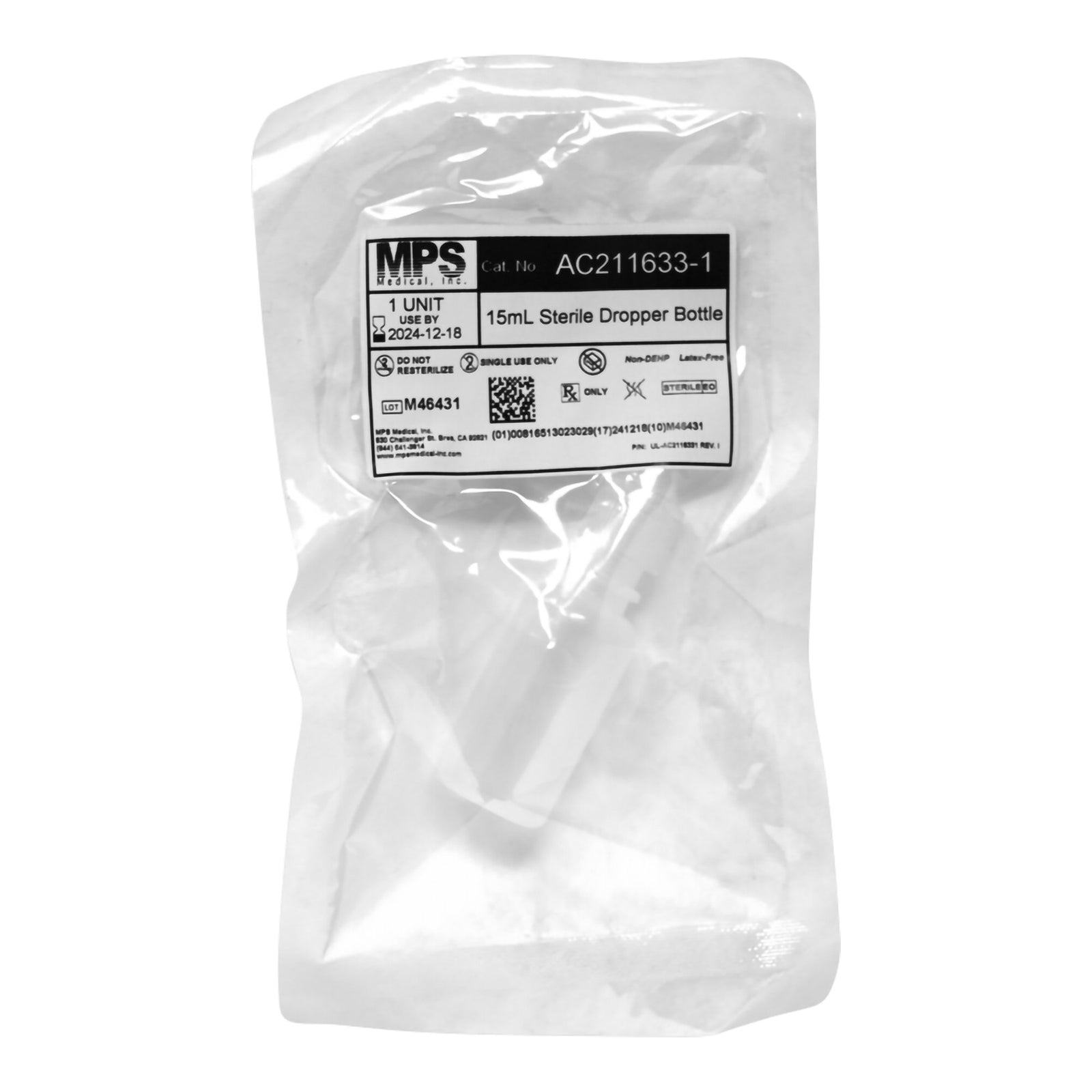 Sterile Opaque Dropper Bottle 15 mL