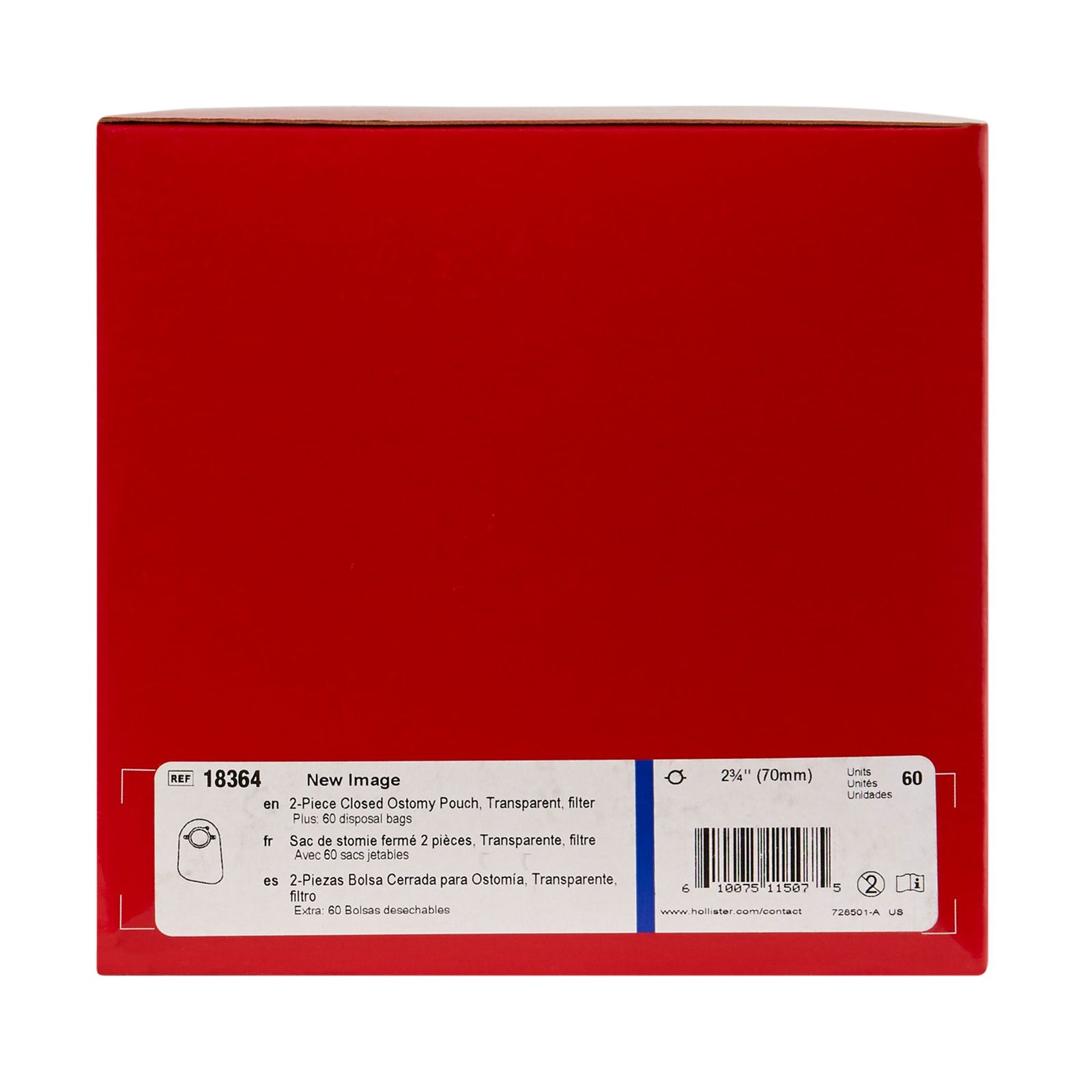 New Image™ Two-Piece Ostomy Pouch 9 Inch Closed End