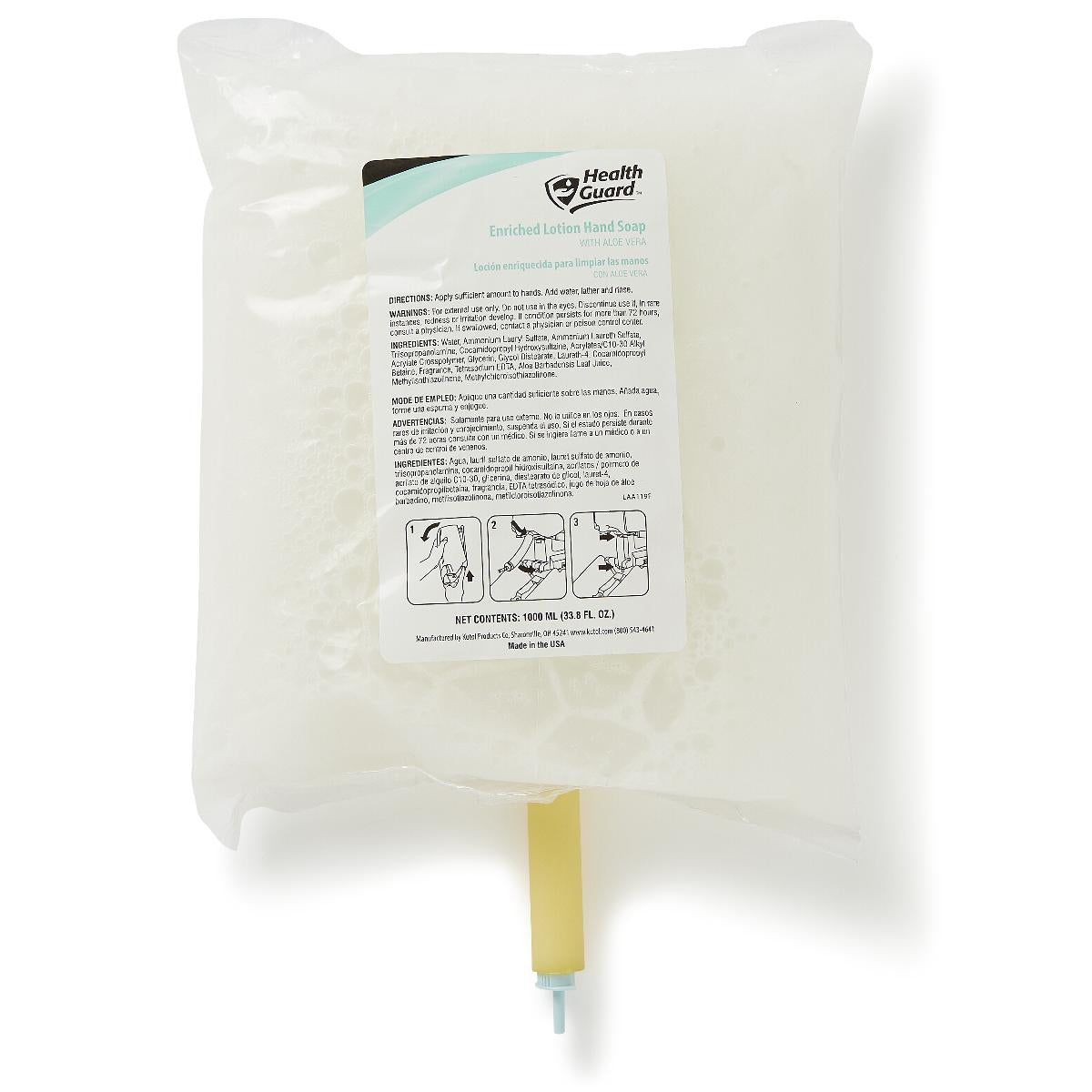HealthGuard Lotion Soap 1,000 mL Dispenser Refill Bag Floral Scent