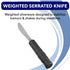 Weighted Serrated Knife with Plastic Handle
