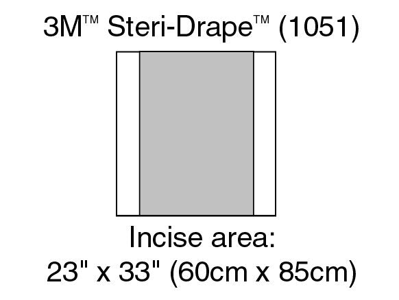 3M Steri-Drape X-Large Incise Drape 23" x 33" Sterile