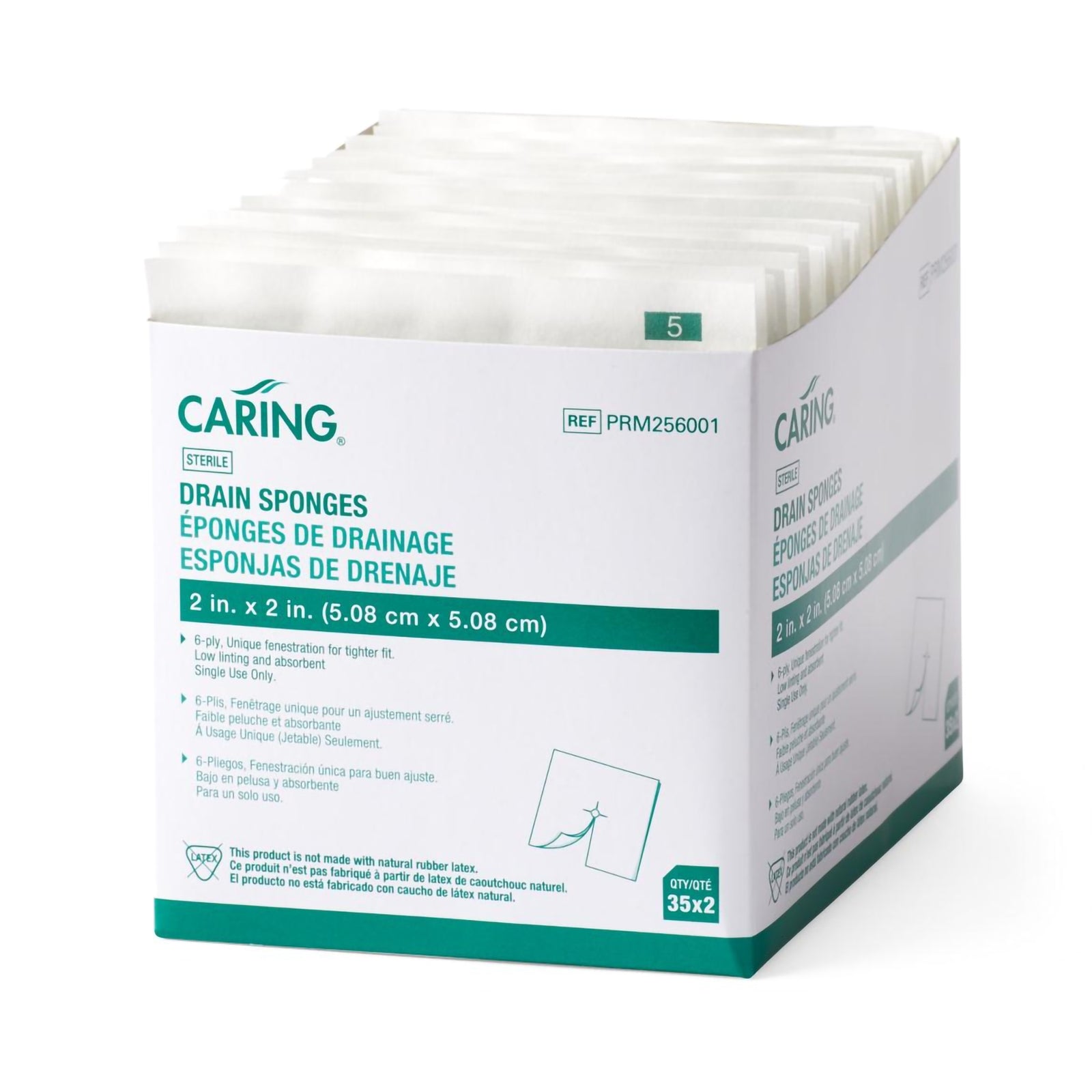 Medline Essentials I.V. Sponge 2 x 2 Inch 6-Ply Sterile