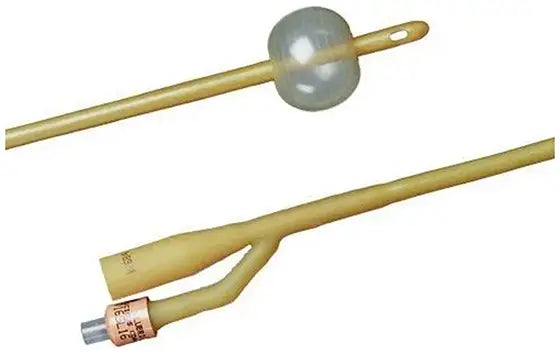 Bardex Lubricath Hematuria Latex Foley Catheter, 3-Way, 24 French, Coude Tip