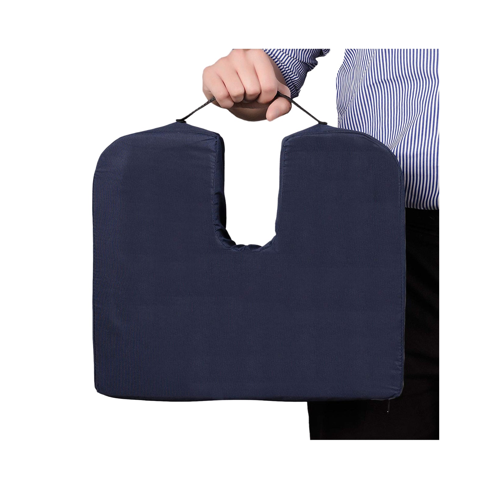 DMI Sloping Coccyx Relief Seat Cushion - Navy Blue