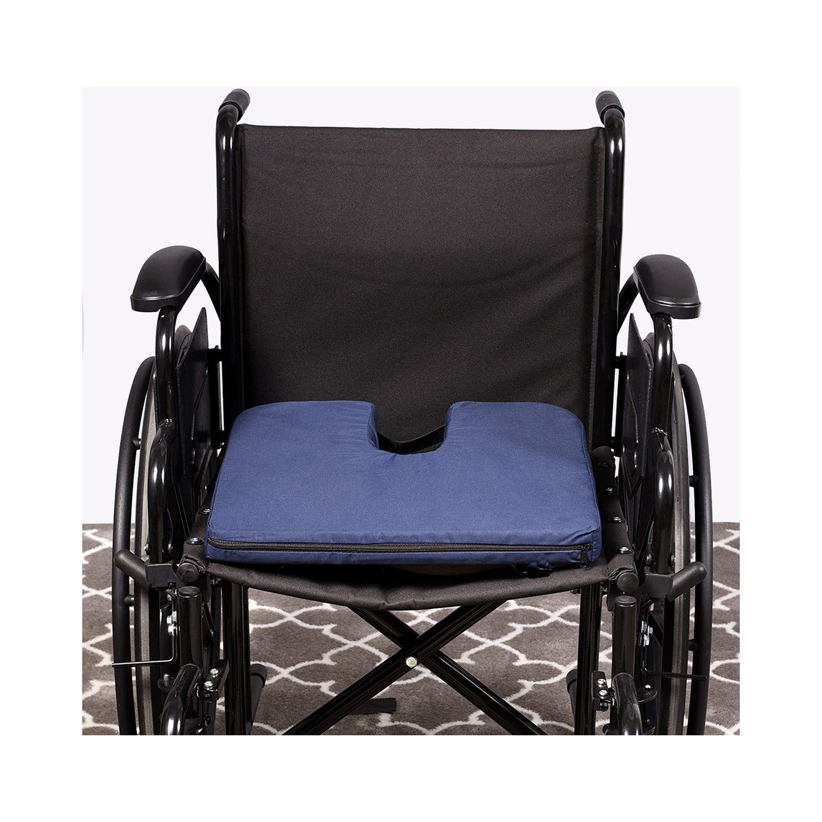 DMI Sloping Coccyx Relief Seat Cushion - Navy Blue