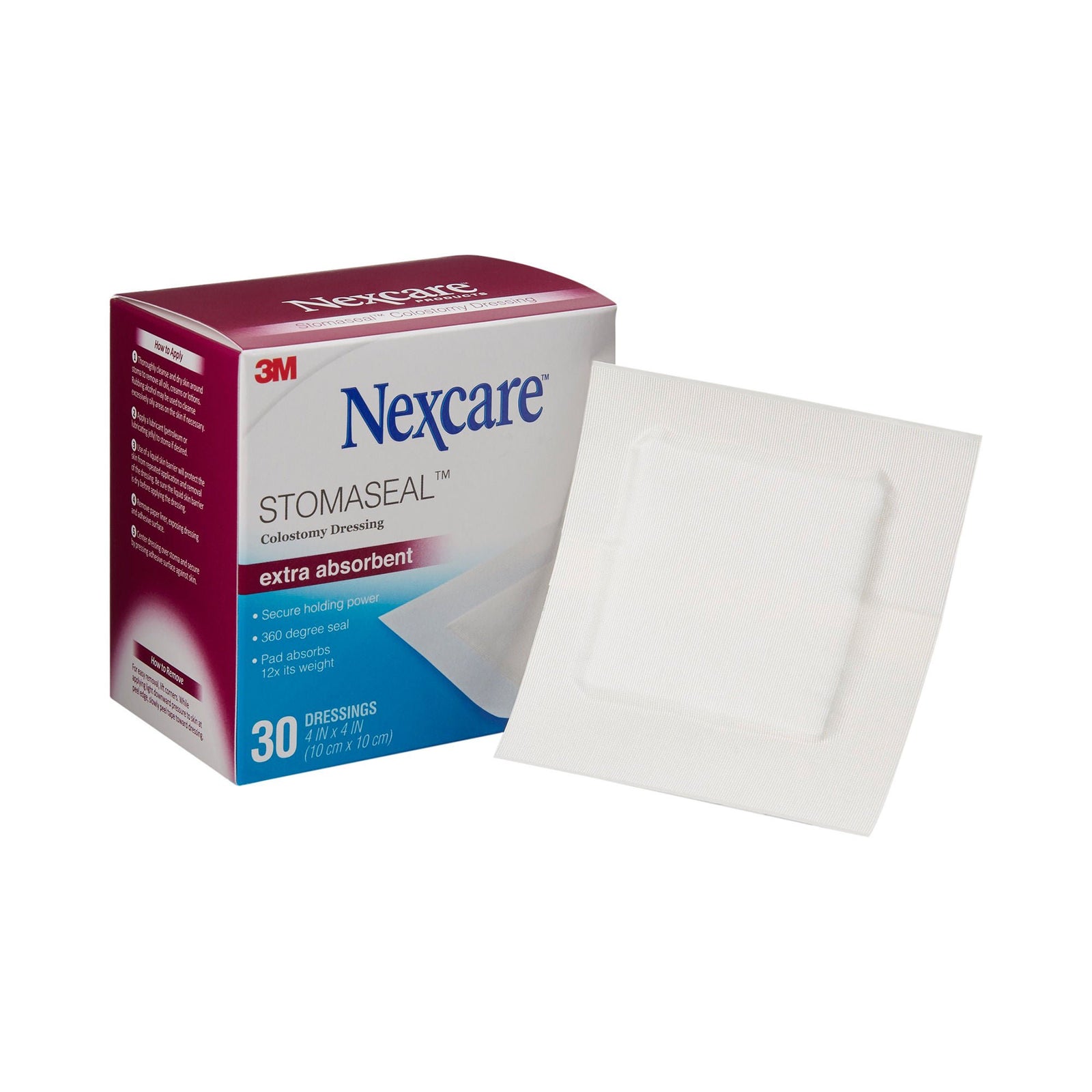 3M Nexcare Stomaseal Colostomy Dressing, 4 x 4 Inch