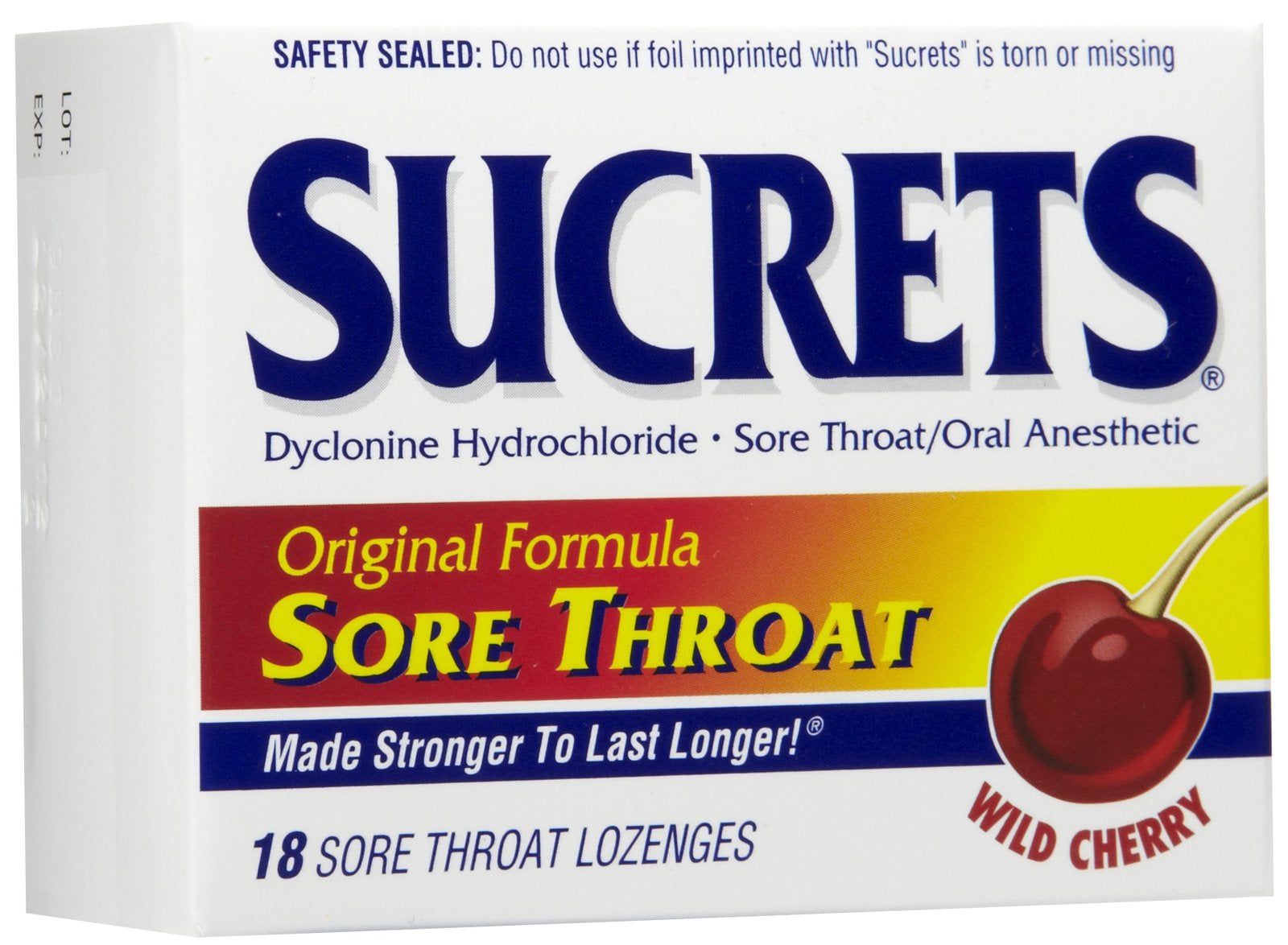 Sucrets™ 2 mg Strength Cherry Flavor Sore Throat Lozenges