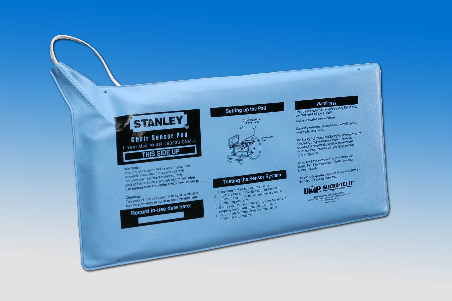Stanley Chair Sensor Pad 7 x 15 Inch