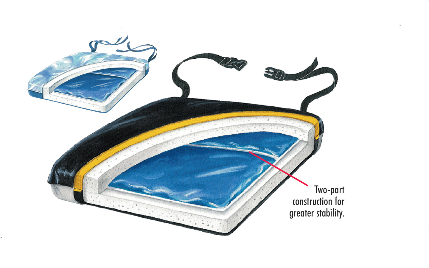 Econo-Gel Seat Cushion 16" x 16" x 2"